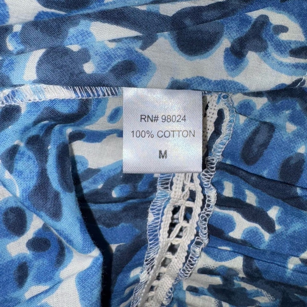 House of Harlow 1960 Blue Floral Ruffle Tiered Midi Dress - Picture 8 of 9